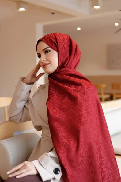 İpeksi Jakar Deluxe Şal Bordo