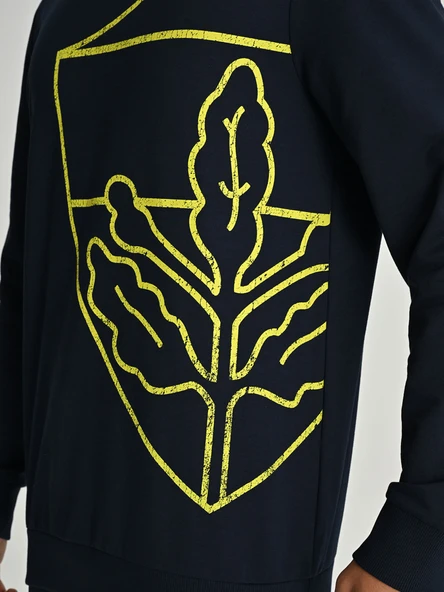 Fenerbahçe S.K. 25/26 Sezon Tribün All Over Baskı Logolu Erkek Sweatshirt - Resim 5