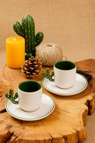 Homemade Cactusden 2 Kişilik Kahve Fincanı ürün görseli 1