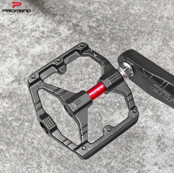 Sarissa T26 Çift Kovanlı Alüminyum Geniş Platform DU Peilin Rulman Bisiklet Pedalı Siyah - 6