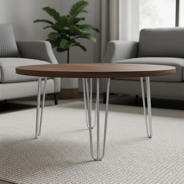 Martı Krom Gümüş Metal Sehpa Masa Ayağı 41 cm Tekli Dayanıklı Mobilya Destek Yükseltici Ayak Modeli - Resim 6