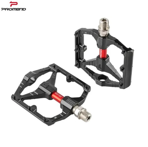 Sarissa T26 Çift Kovanlı Alüminyum Geniş Platform DU Peilin Rulman Bisiklet Pedalı Siyah - 3