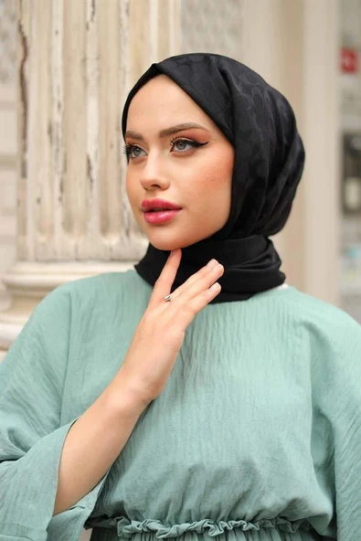 C Desen Şal Siyah - 5