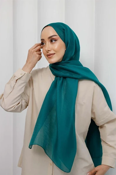 Abiye Şal Zümrüt - Resim 2