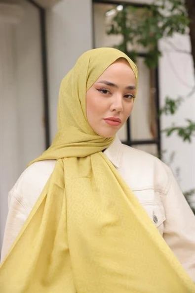 B Desen Şal Olive - 2
