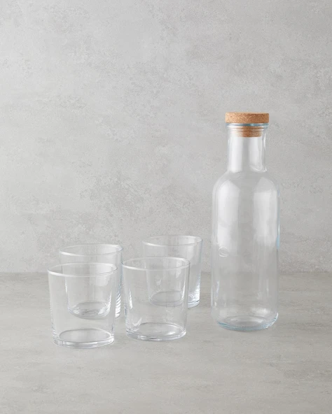 English Home Selly Cam 5 Parça Su Takımı 1000 ml + 380 ml Şeffaf ürün görseli