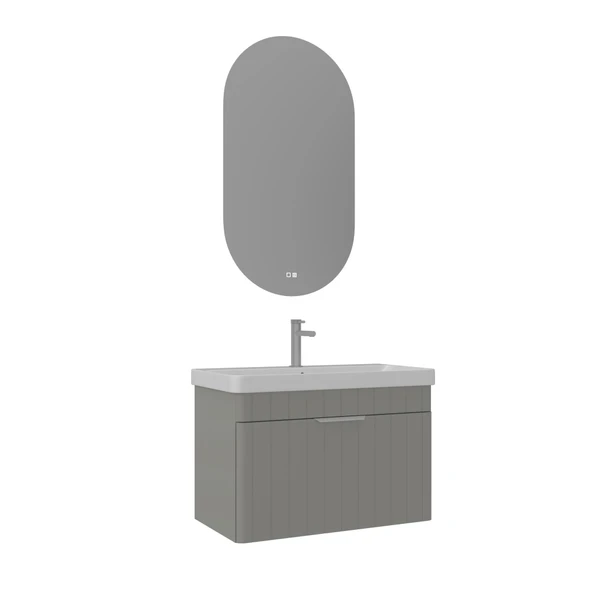 Orka Procida 80 cm Mat Kaşmir Banyo Dolabı Takımı ürün görseli