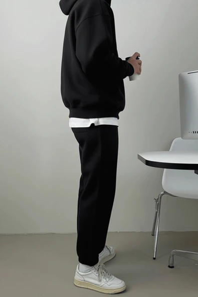 Genius Store Erkek Eşofman Takımı Şardonlu 3 İplik İçi Polarlı Günlük Eşofman Takımı 3İPLİK-TAKIM - Resim 3