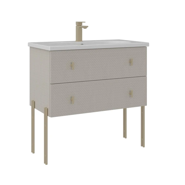 Orka Milazzo 80 cm Callisto Ayaklı Banyo Dolabı Alt Modül Lavabo ürün görseli