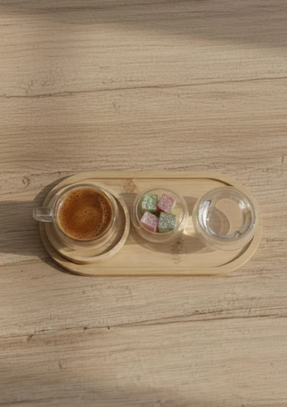 Cam Türk Kahvesi Fincan Seti - 6 Kişilik, 30 Parça, 70ML - 4