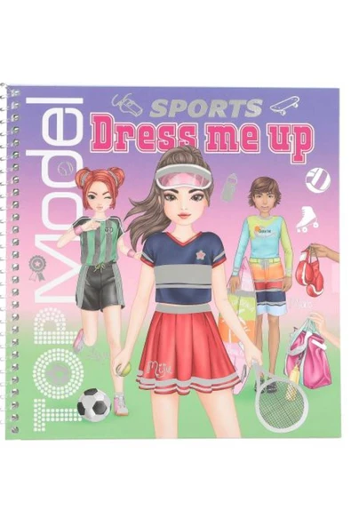 TOPModel Dress Me Up Sporty – Spor Temalı Giydirme ve Tasarım Defteri (Stickerlı Moda Kitabı) - 3