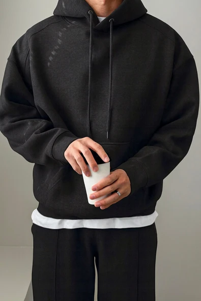 Genius Store Erkek Eşofman Takımı Şardonlu 3 İplik İçi Polarlı Günlük Eşofman Takımı 3İPLİK-TAKIM - Resim 2