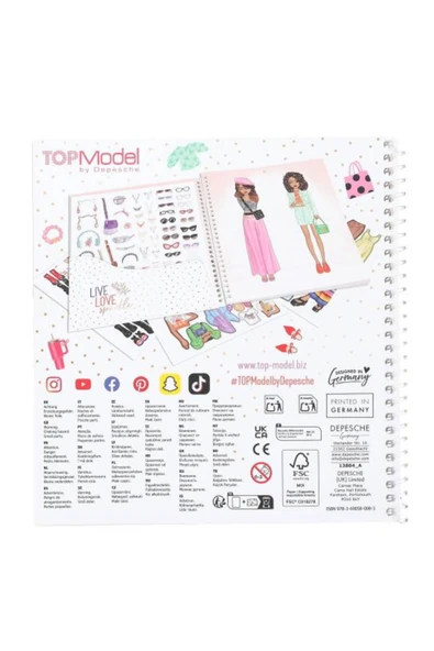 TOPModel Dress Me Up Moda Tasarım Defteri – Stickerlı Giydirme Aktivite Kitabı - 3