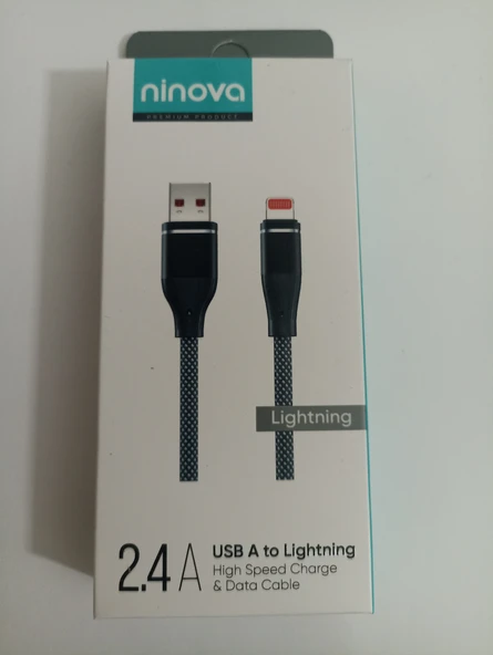 Ninova N32C 2.4 A Usb A-Lightning Hızlı Şarj ve Data Kablosu