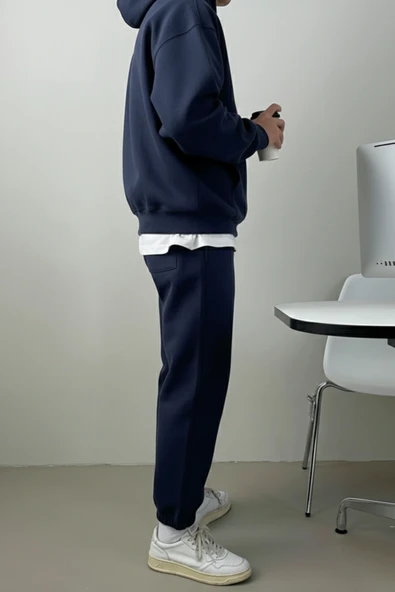 Genius Store Erkek Eşofman Takımı Şardonlu 3 İplik İçi Polarlı Günlük Eşofman Takımı 3İPLİK-TAKIM - Resim 8