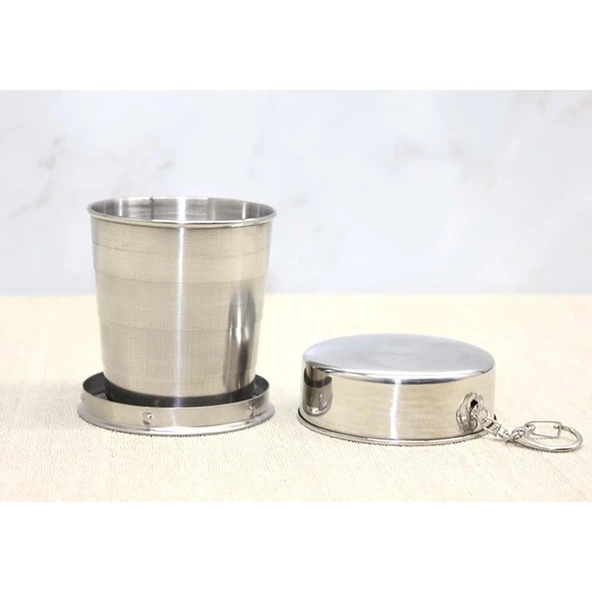 Katlanabilir Tekli Paslanmaz Çelik Shot Bardak ürün görseli 1