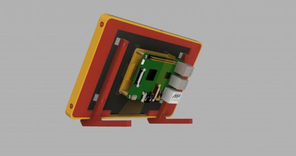 Raspberry Pi 7-Inç Dokunmatik Ekran Muhafaza Plastik Aparat - 2