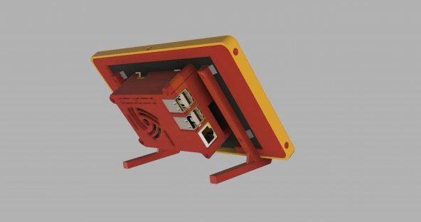 Raspberry Pi 7-Inç Dokunmatik Ekran Muhafaza Plastik Aparat - 5
