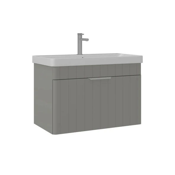 Orka Procida 80 cm Mat Kaşmir Banyo Dolabı Alt Modül Lavabo ürün görseli 1