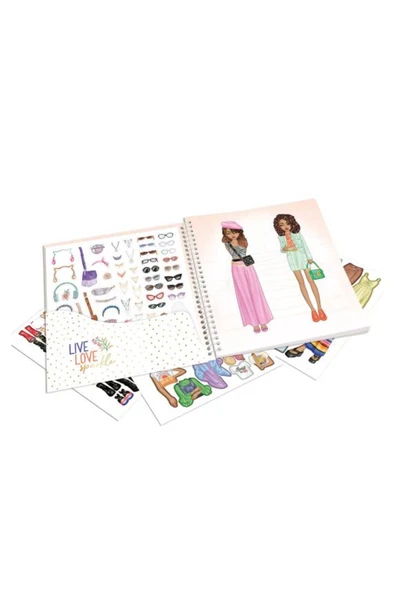 TOPModel Dress Me Up Moda Tasarım Defteri – Stickerlı Giydirme Aktivite Kitabı - 4