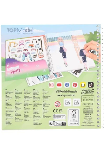 TOPModel Dress Me Up Sporty – Spor Temalı Giydirme ve Tasarım Defteri (Stickerlı Moda Kitabı)