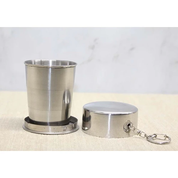 Katlanabilir Tekli Paslanmaz Çelik Shot Bardak ürün görseli 1