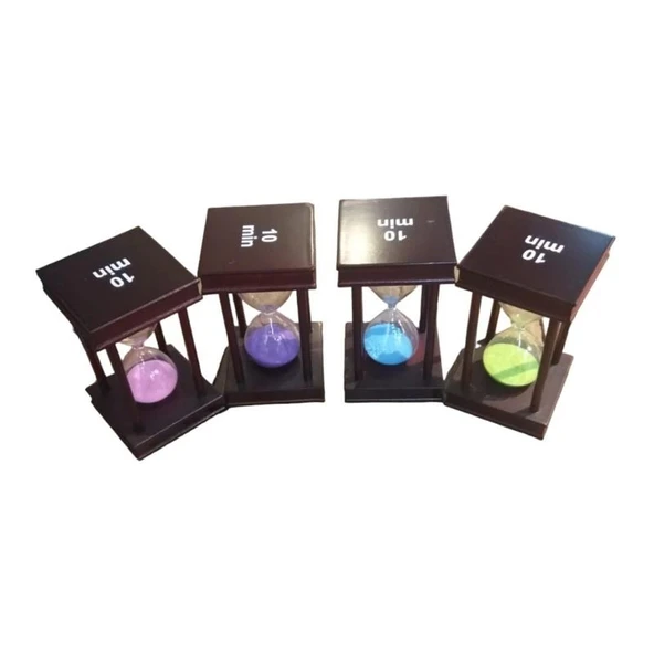 Dekoratif Ahşap Kum Saati 10 Dakika 13.5cm ürün görseli 1