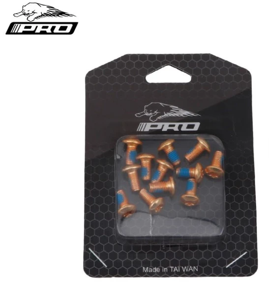 PRO Bisiklet Scooter Fren Disk Vidası Rotor Civatası 6 Vida MTB Rotor Vidası 12li Paket Gold Sarı - Resim 2