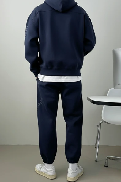 Genius Store Erkek Eşofman Takımı Şardonlu 3 İplik İçi Polarlı Günlük Eşofman Takımı 3İPLİK-TAKIM - Resim 9