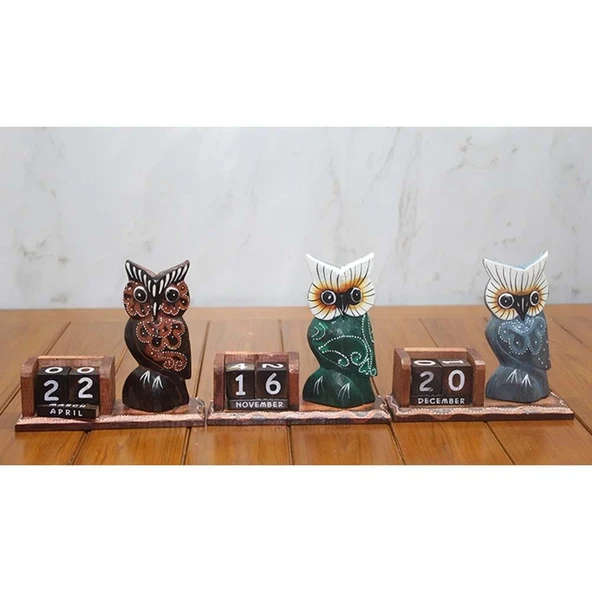 Ahşap Baykuş Takvim ürün görseli 1