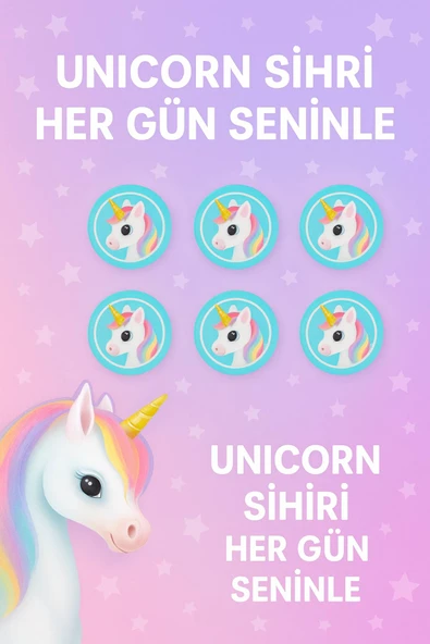 Top Model Unicorn Sticker Küpe Seti – 60’tan Fazla Renkli Tasarım, Zararsız ve Eğlenceli Kullanım - 7