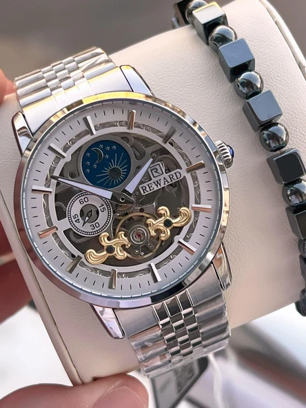 Reward Otomatik Çelik Kordon 5 Atm Suya Dayanıklı Erkek Kol Saati VS.BLKT.0609 ürün görseli