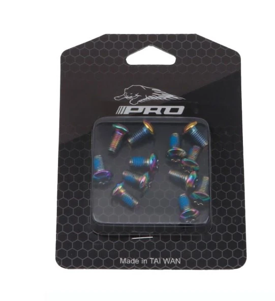 PRO Bisiklet Scooter Fren Disk Vidası Rotor Civatası 6 Vida MTB Rotor Vidası 12li Paket Rainbow - Resim 5