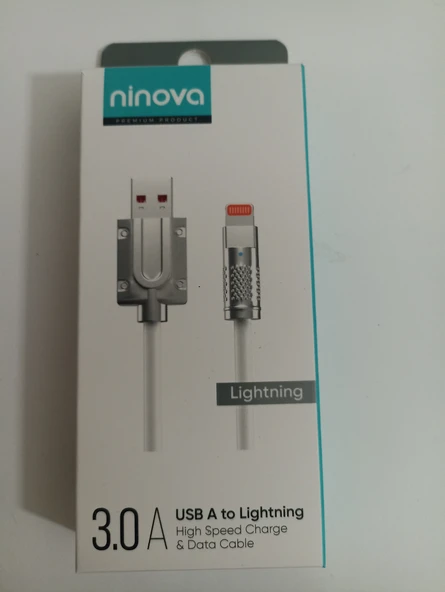 Ninova N29C 3.0 A Usb A-Lightning Hızlı Şarj ve Data Kablosu
