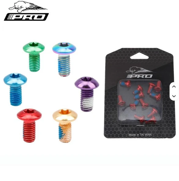 PRO Bisiklet Scooter Fren Disk Vidası Rotor Civatası 6 Vida MTB Rotor Vidası 12li Paket Mavi Renk - Resim 4