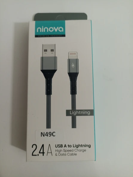 Ninova N49C 2.4 A Usb A-Lightning Hızlı Şarj ve Data Kablosu