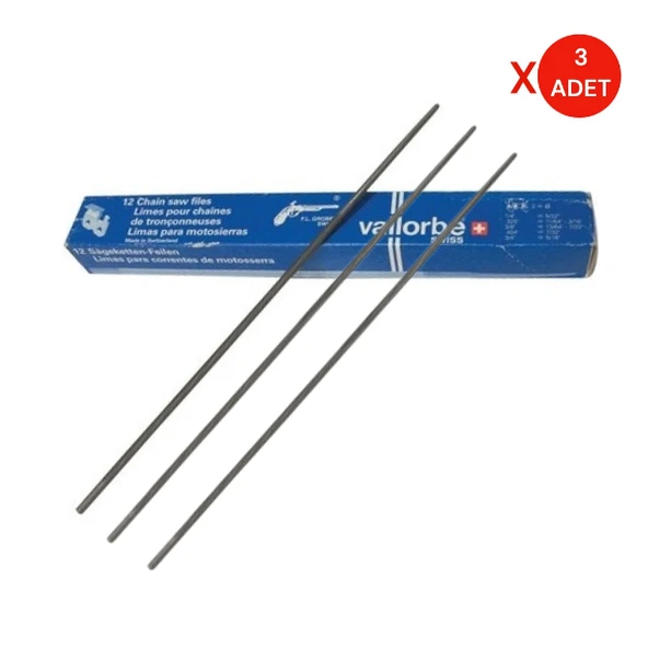 Vallorbe 3/16'' Zincir Bileme Eğesi (4.8mm) 3 Adet ürün görseli