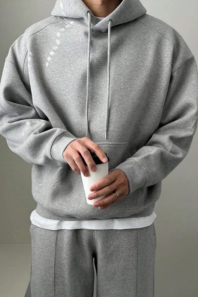 Genius Store Erkek Eşofman Takımı Şardonlu 3 İplik İçi Polarlı Günlük Eşofman Takımı 3İPLİK-TAKIM - Resim 12