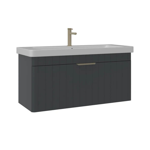 Orka Procida 105 cm Mat Antrasit Banyo Dolabı Alt Modül Lavabo ürün görseli