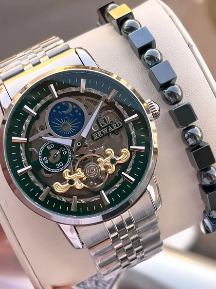 Reward Otomatik Çelik Kordon 5 Atm Suya Dayanıklı Erkek Kol Saati VS.BLKT.0613 ürün görseli