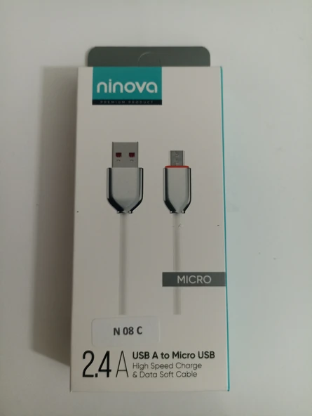Ninova N08C 2.4A Usb A-Micro USB Hızlı Şarj ve Data Kablosu
