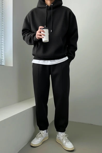 Genius Store Erkek Eşofman Takımı Şardonlu 3 İplik İçi Polarlı Günlük Eşofman Takımı 3İPLİK-TAKIM ürün görseli 1