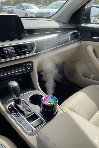 Blackbird KT-H04 Siyah Oto İçi Ofis Ev Hava Nemlendirici Işıklı Buhar Koku Makinası - 4