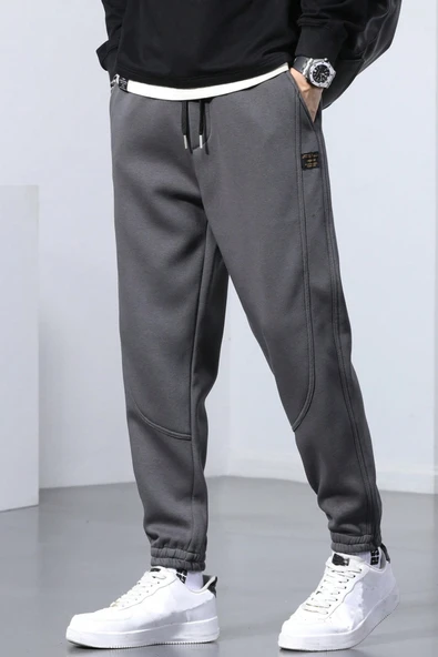 Genıus Store Erkek Eşofman İçi Polarlı Bağcıklı Bel Jogger Spor Eşofman Altı SPOR-ESF001 ürün görseli 1