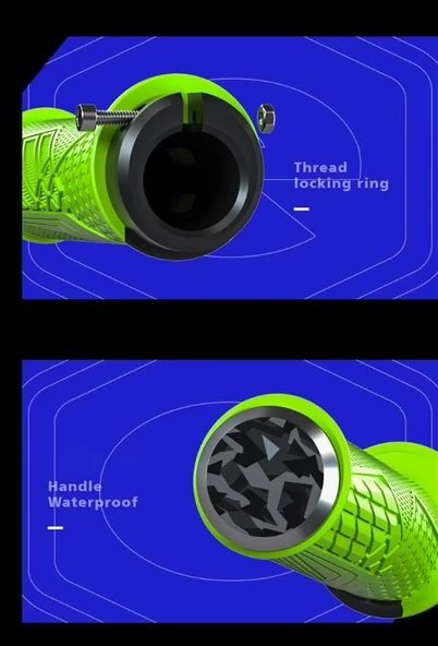 Enlee Mtb Bmx Elcik Silikon Bisiklet Elcik Kaymaz Yapı 140 mm Bisiklet Elciği Kolay Kavrama Yeşil - Resim 9