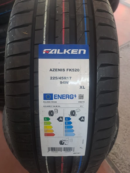 FALKEN YAZLIK 225/45R17 94 W AZENIS FK 520 2024 ÜRETİM ürün görseli 1