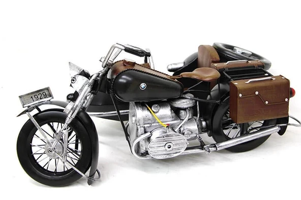 MDB Dekoratif Metal Motosiklet Sepetli - Resim 3