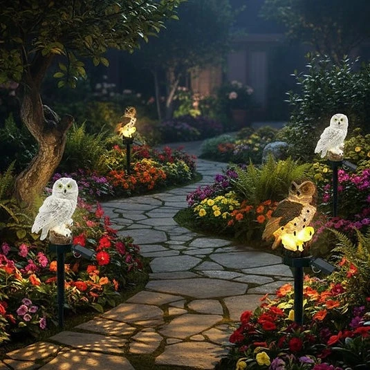 MDB Baykuş Şeklinde Güneş Enerjili Kazıklı Bahçe Aydınlatma S-18 - Resim 2