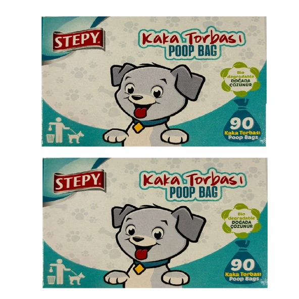 Stepy Tasmalı Köpek Kaka Torbası 90 Lı Yedek x 2 Paket ürün görseli