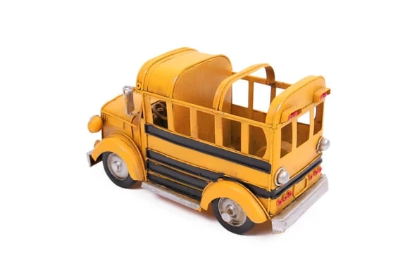 MDB Dekoratif Metal Araba Okul Otobüsü Kalemlik - Resim 2